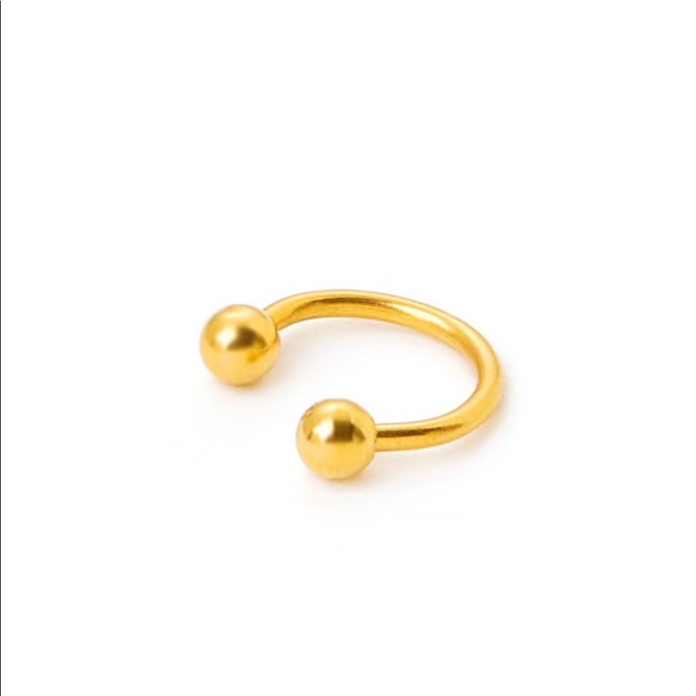 Gold faux nose ring